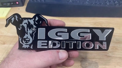 IGGY Greyhound Car Badge Laser Cutting Car Emblem CE042