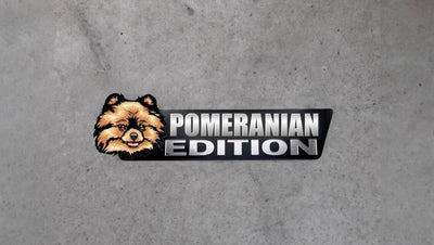 Pomeranian Car Badge Laser Cutting Car Emblem CE049