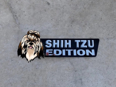 Shih Tzu Car Badge Laser Cutting Car Emblem CE060