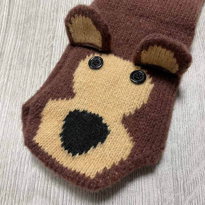 Brown Bear Knitted Warm 3D Floor Socks
