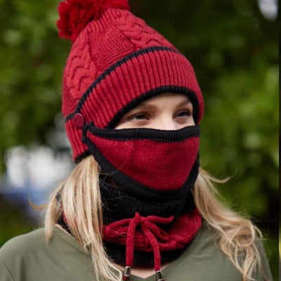 Conjunto de invierno (máscara, sombrero, bufanda)