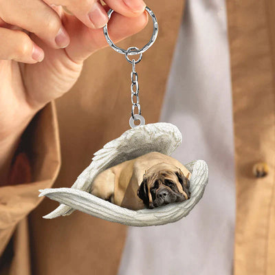 Sleeping Angel Acrylic Keychain English Mastiff