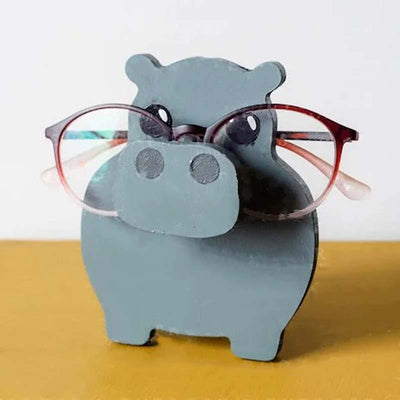 Handmade Glasses Stand F267 Lovely Hippo