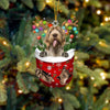 Italian Spinone In Snow Pocket Christmas Ornament SP155