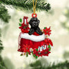 Cavapoo In Gift Bag Christmas Ornament GB030