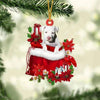 Staffordshire Bull Terrier In Gift Bag Christmas Ornament GB046