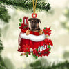 German Shepherd In Gift Bag Christmas Ornament GB073