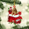 English Cocker Spaniel In Gift Bag Christmas Ornament GB090