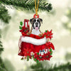 Boxer In Gift Bag Christmas Ornament GB139