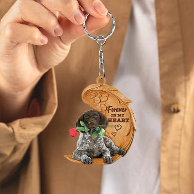 German Shorthaired Pointer Forever In My Heart Acrylic Keychain FK025