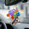 Bull Terrier Fly With Bubbles Car Hanging Ornament BC037