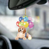 Poodle Fly With Bubbles Car Hanging Ornament BC045