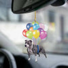 Staffordshire Bull Terrier Fly With Bubbles Car Hanging Ornament BC052