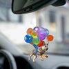 Heeler Fly With Bubbles Car Hanging Ornament BC075