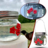 Lindo alimentador de beija-flor de frasco de pedreiro c/ três portas