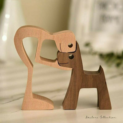 🐕Pet lover gifts | Wood sculpture | Table ornaments | Carved wood decor | Pet memorial | For puppies | Christmas Gift